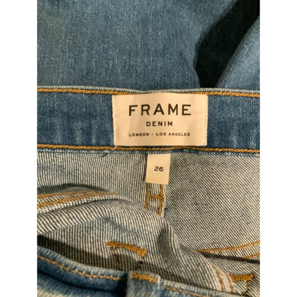Frame Medium Wash Ali High Rise Cigarette Skinny Blue Jeans, Size 26 - Picture 7 of 10